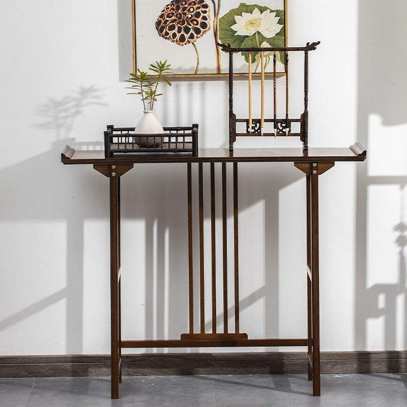 New Chinese-Style Modern Minimalist Solid Wood Long Console Offering Table Incense Table Household God Wealth Altar