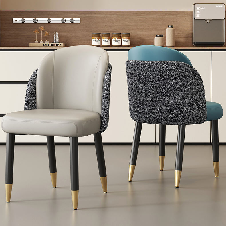 Dining Chairs Set Furniture Nordic Modern Fabric Wood Leather Metal Luxury Black Gold Home Dinning Room Dining Restaurant Chairs