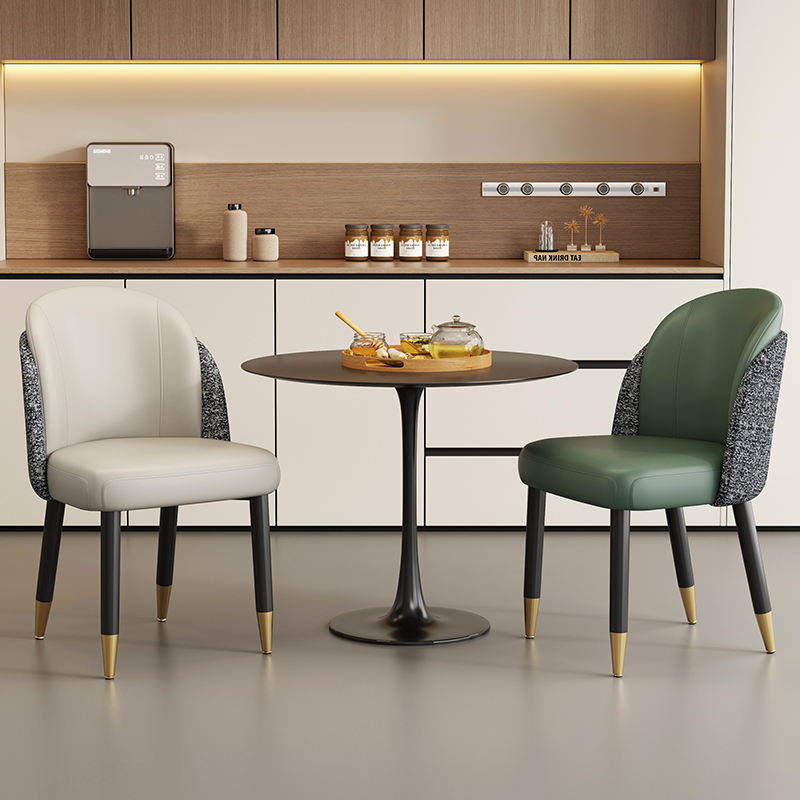 Dining Chairs Set Furniture Nordic Modern Fabric Wood Leather Metal Luxury Black Gold Home Dinning Room Dining Restaurant Chairs
