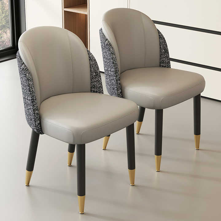 Dining Chairs Set Furniture Nordic Modern Fabric Wood Leather Metal Luxury Black Gold Home Dinning Room Dining Restaurant Chairs