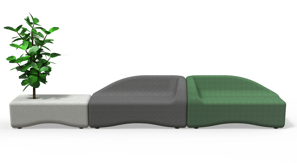 Modern Minimalist Design Fabric Upholstered Office Reception Area Waiting Rooms Sofa for Office Use