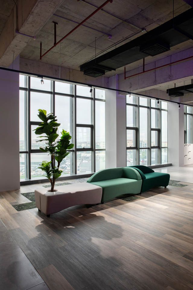 Modern Minimalist Design Fabric Upholstered Office Reception Area Waiting Rooms Sofa for Office Use