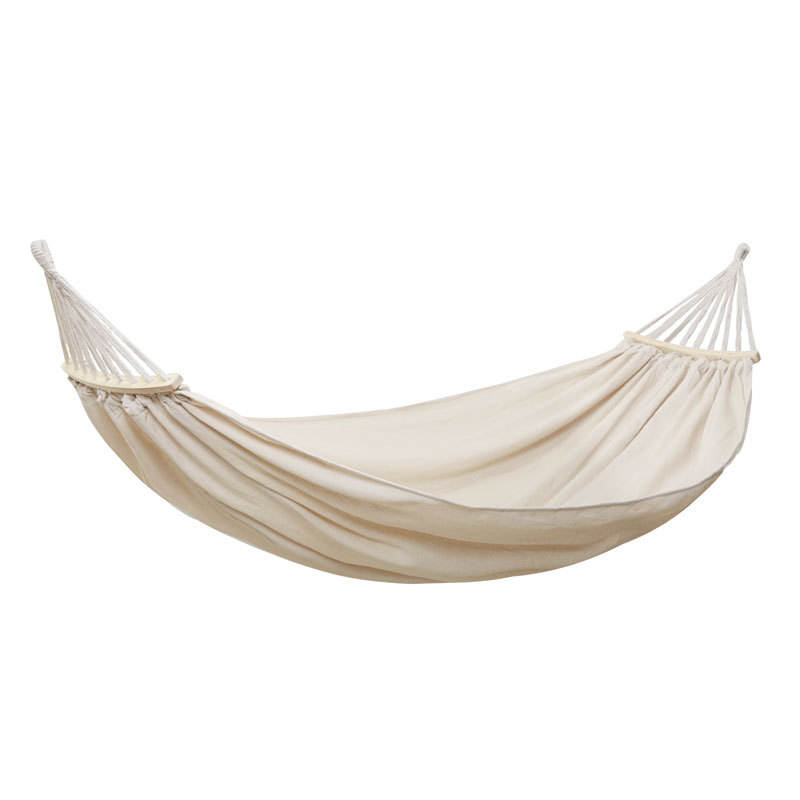 Outdoor Camping Portable Folding Woven Hammock Anti-rollover Stick Lazy Casual Canvas Hammock