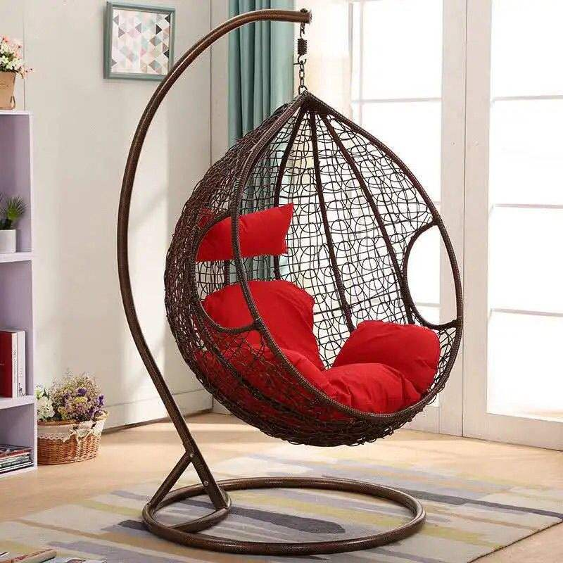 Modern Double Swing Balcony Rocking Chair Indoor Hammock Hanging Basket Rattan Chair Bird's Nest Orchid for Outdoor Park Use