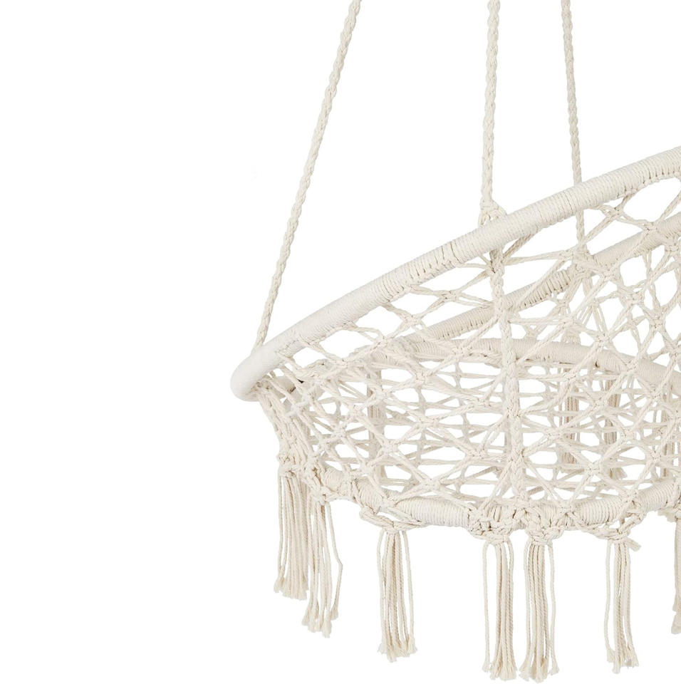 Factory Sales Indoor and Outdoor Hand-woven Cotton Hammock Swing Half Surround Camping Patio Swing