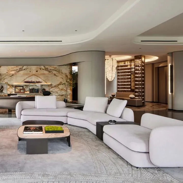 White Salas l Shaped Sofas for Home Luxury Sectional Modular Live Room Itailan Fabric Sofa Set Furniture Couch Living Room Sofas