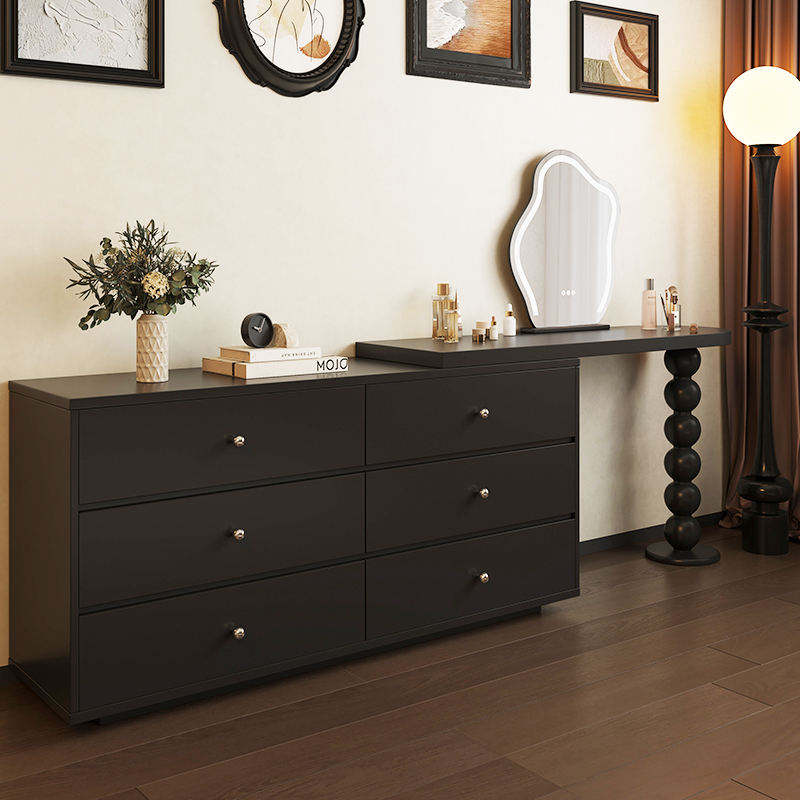 Modern French Retro Integrated Dressing Table Extendable Bedroom Corner Bed with Light for Hotel or Living Room