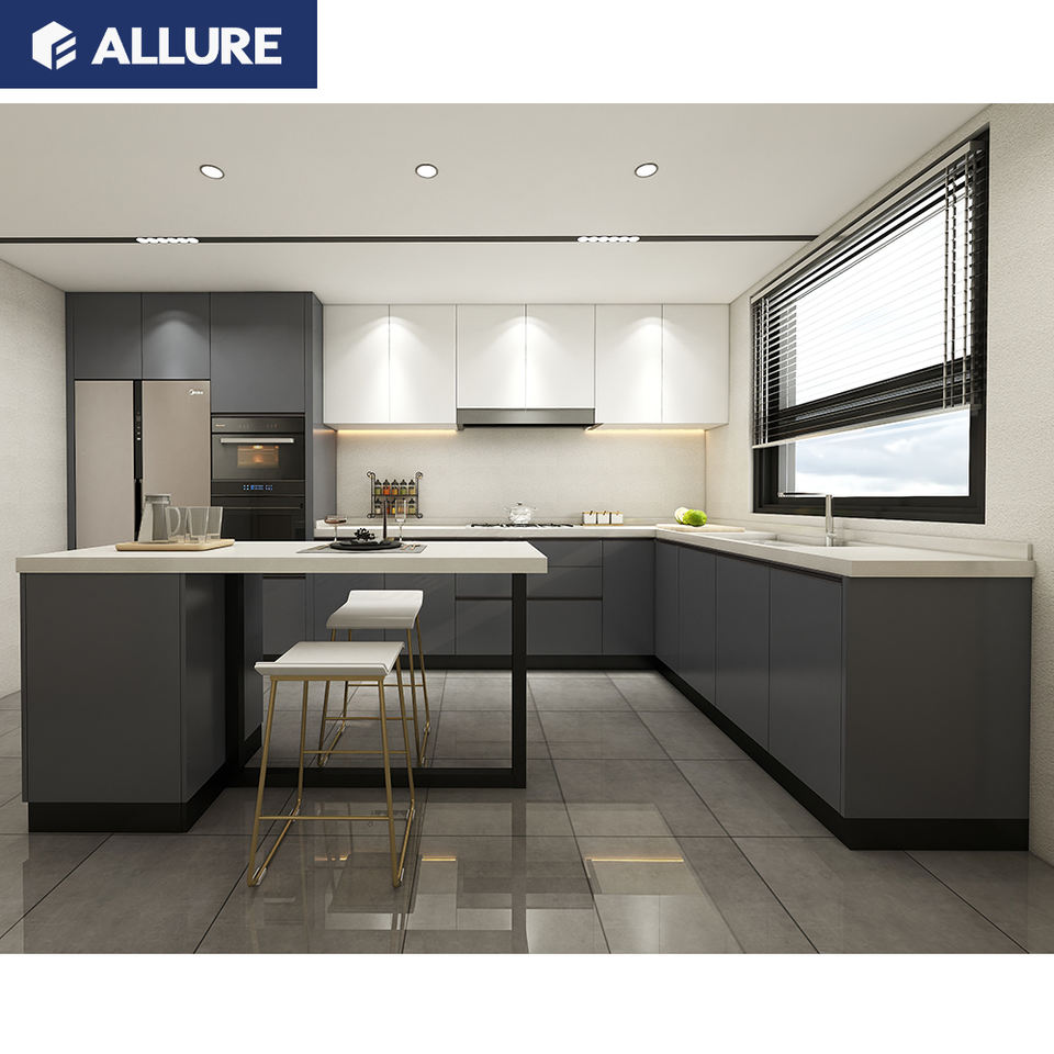 Allure American Pantri Wood Supplier Diy Cupboard Island Table Smart Furniture Modular Mini Unit Design Kitchens Cabinets Model