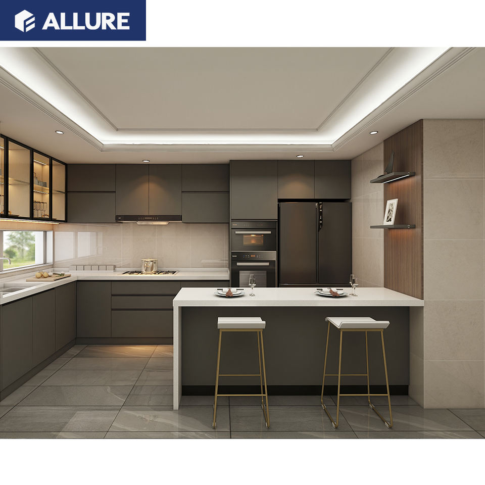 Allure American Pantri Wood Supplier Diy Cupboard Island Table Smart Furniture Modular Mini Unit Design Kitchens Cabinets Model