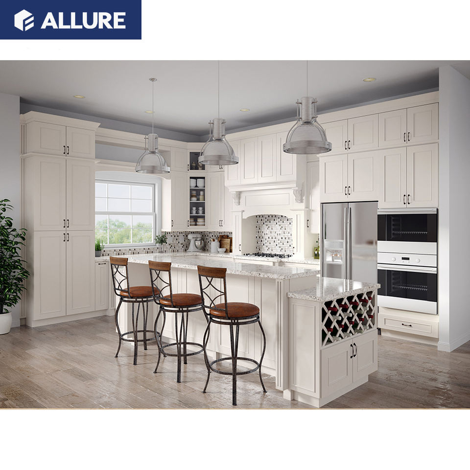 Allure China Sale Set Solid Wood Used Modern Cheap Kitchen Cabinets Price Handle