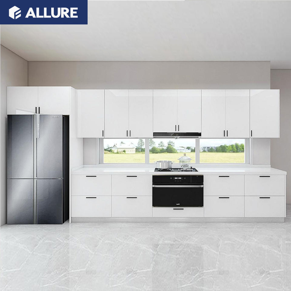Allure New Mode Water Resistant Frameless Small Cheap Kitchen Cabinets Furniture Set