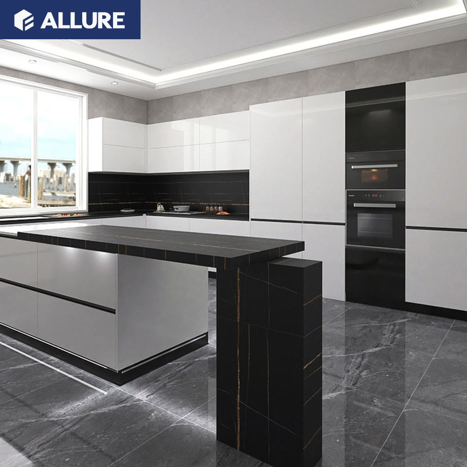 Allure New Mode Water Resistant Frameless Small Cheap Kitchen Cabinets Furniture Set