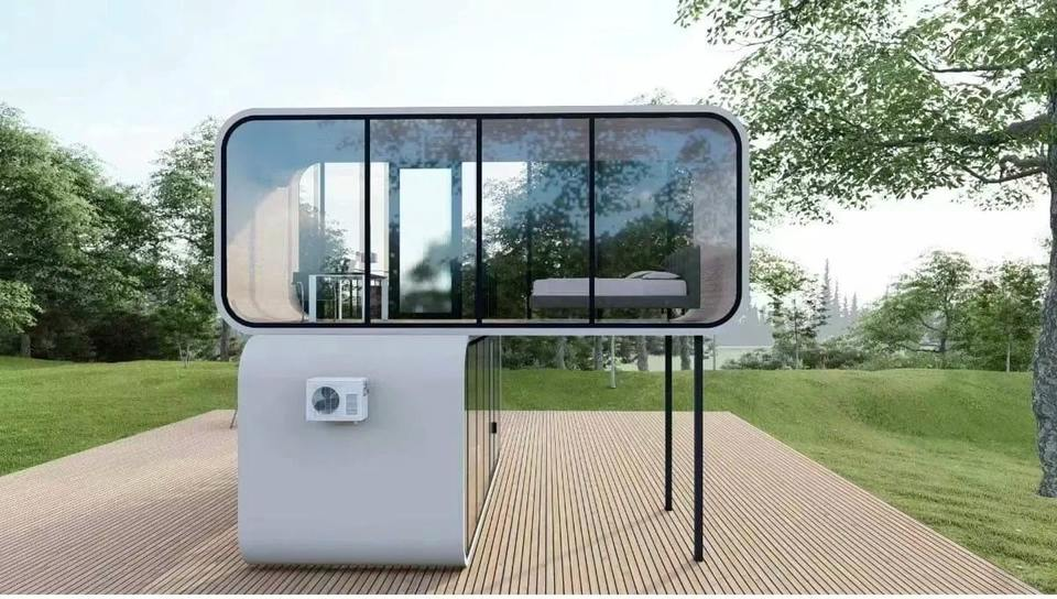 Factory Wholesale Double-Story Prefabricated Cabin House for Office Hotel Villa School Living Room Featuring apple Cabin House