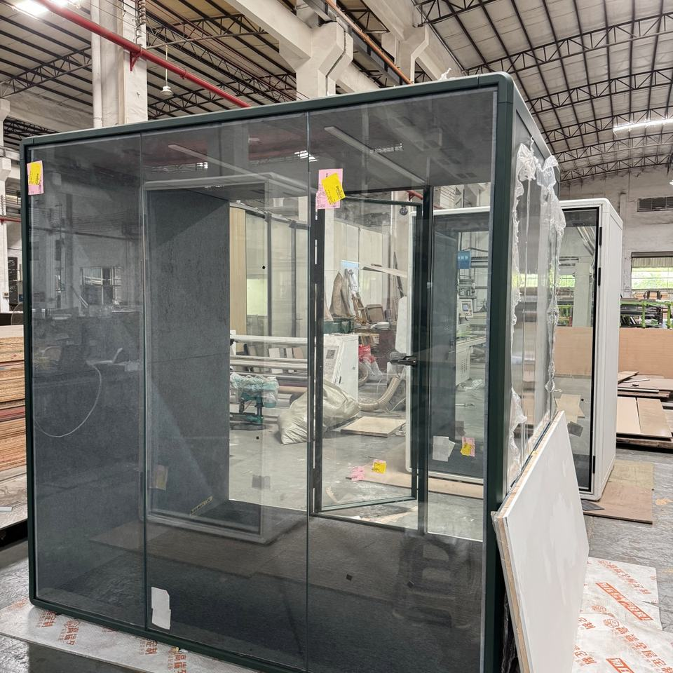 Professional Factory Modular Soundproof Portable Mobile Office Phone Booth Noise Isolation Cabin 1-4 Person