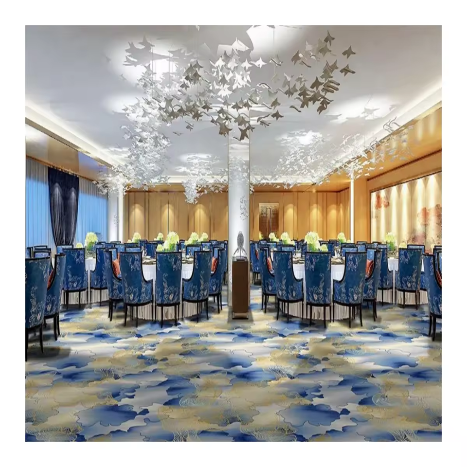 Carpet Factory Nylon Printed Pattern Carpet Fireproof Banquet Room Hotel Custom Woven Printed Nordic Carpet