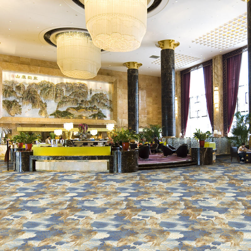Carpet Factory Nylon Printed Pattern Carpet Fireproof Banquet Room Hotel Custom Woven Printed Nordic Carpet