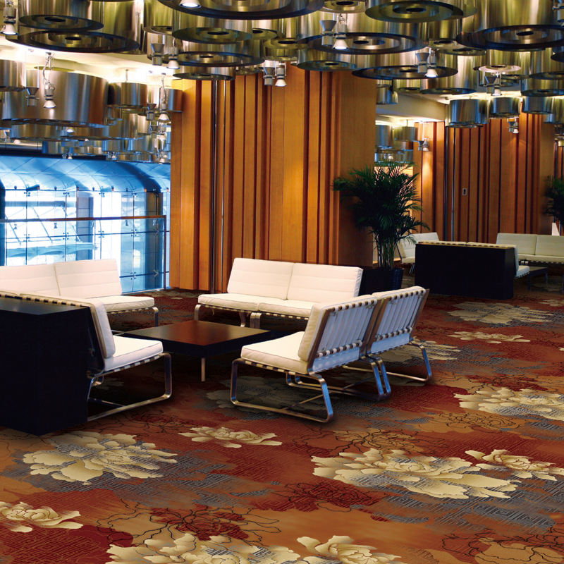 Carpet Factory Nylon Printed Pattern Carpet Fireproof Banquet Room Hotel Custom Woven Printed Nordic Carpet