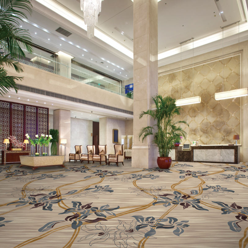 Carpet Factory Nylon Printed Pattern Carpet Fireproof Banquet Room Hotel Custom Woven Printed Nordic Carpet