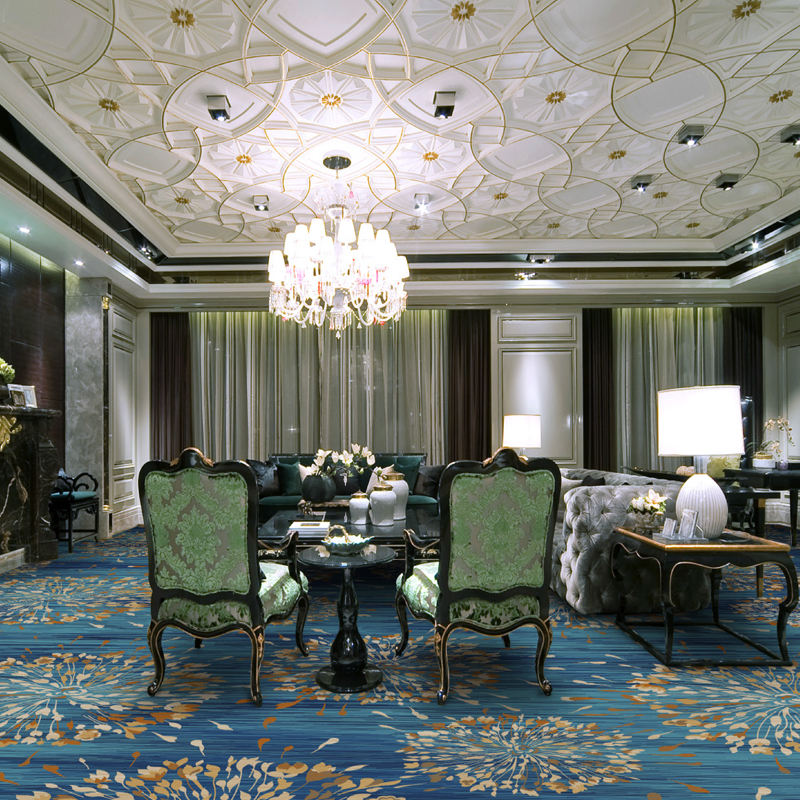 Carpet Factory Nylon Printed Pattern Carpet Fireproof Banquet Room Hotel Custom Woven Printed Nordic Carpet