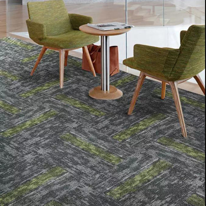 High Quality Modern Pattern Bitumen/PVC Backing Soundproof Washable Square Office Room Commercial Carpet Tiles 50x50