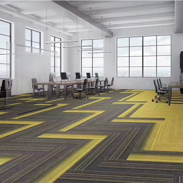 Large Living Room Carpet Tile Fire Resistant Cut Pile Decor Polypropylene 50x50 Carpet Tile for Hotel