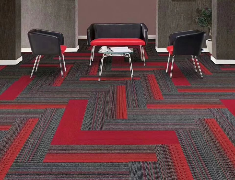 Large Living Room Carpet Tile Fire Resistant Cut Pile Decor Polypropylene 50x50 Carpet Tile for Hotel