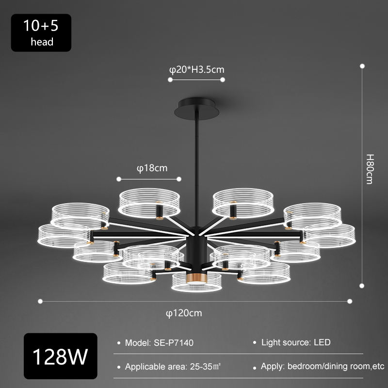 New Living Room Indoor Modern Decoration Customized Ceiling Chandeliers Lamp