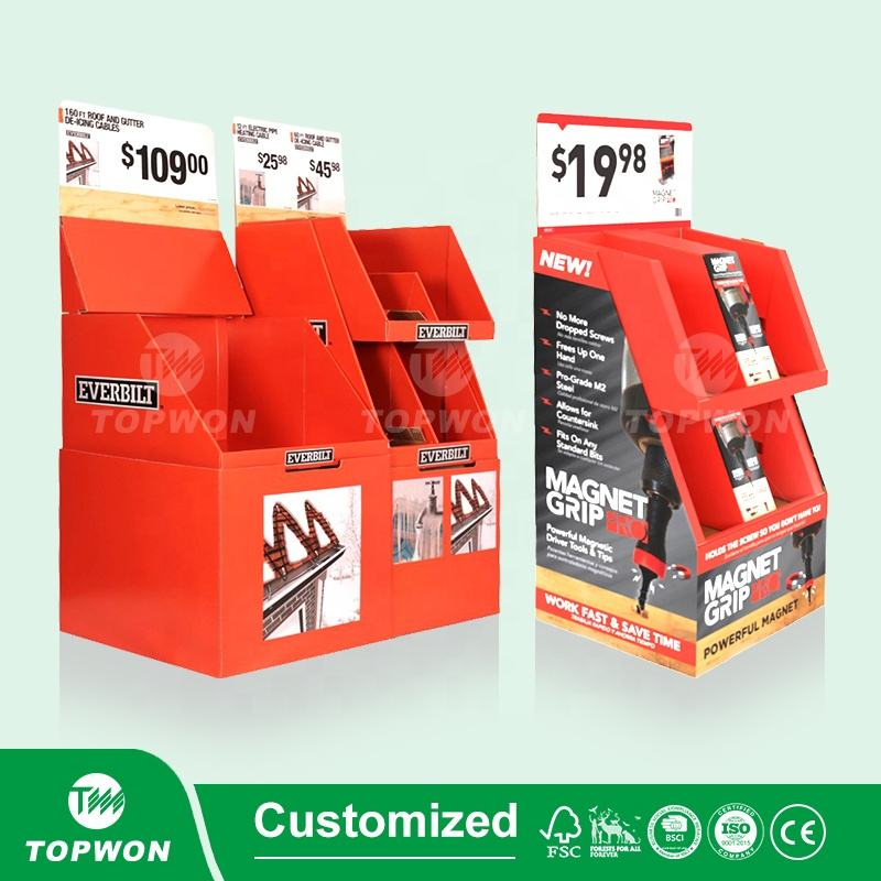 High Quality Corrugated Hardware Electric Drill Display Stand Cardboard Pop up Display Stand Tools Display Rack