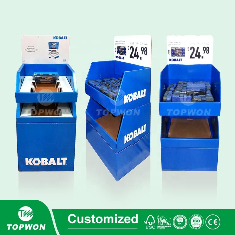 High Quality Corrugated Hardware Electric Drill Display Stand Cardboard Pop up Display Stand Tools Display Rack