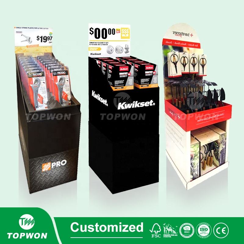 High Quality Corrugated Hardware Electric Drill Display Stand Cardboard Pop up Display Stand Tools Display Rack