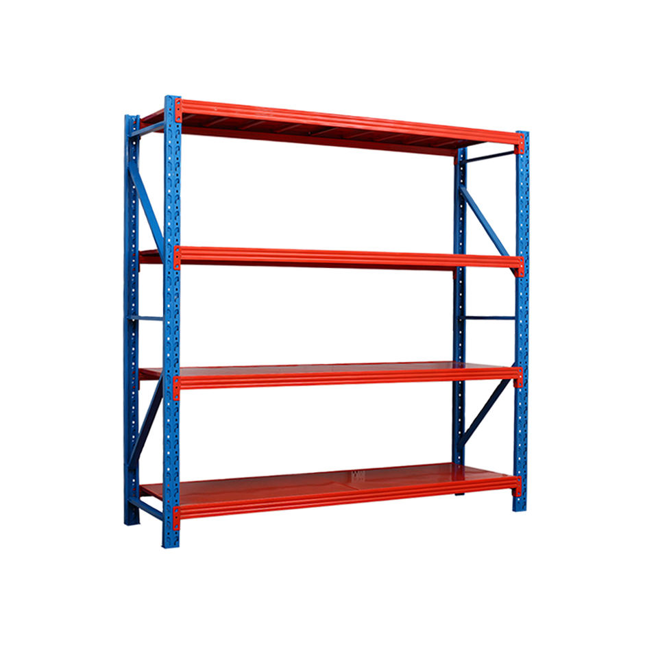 4 Layers Blue or White Standard Size Light Duty Rack for Warehouse Storage