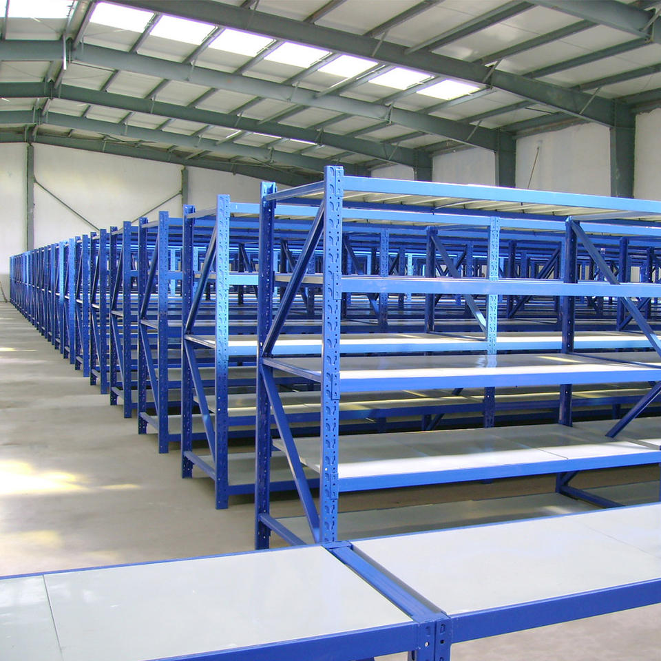 4 Layers Blue or White Standard Size Light Duty Rack for Warehouse Storage
