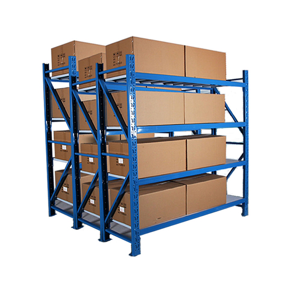 4 Layers Blue or White Standard Size Light Duty Rack for Warehouse Storage