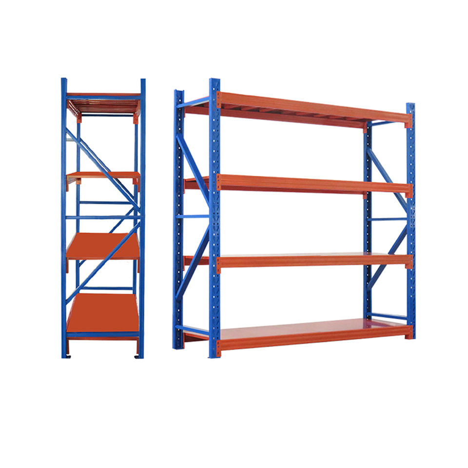 4 Layers Blue or White Standard Size Light Duty Rack for Warehouse Storage
