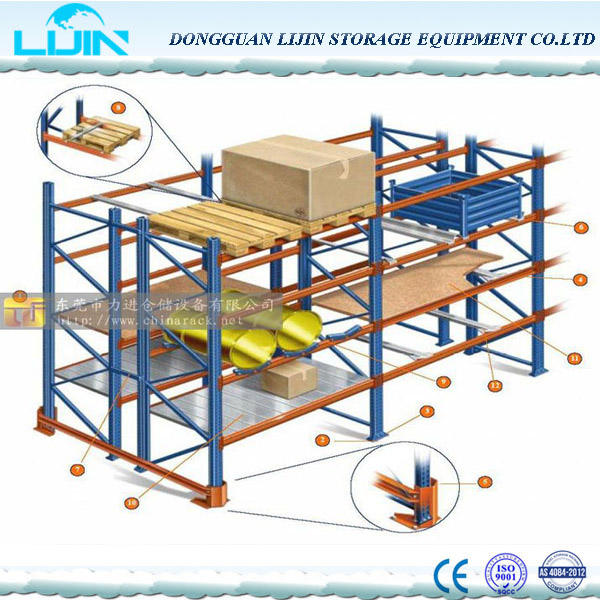 Good Quality Heavy Duty Selective Galvanized Steel Shelf Warehouse Stacking Pallet Racking System